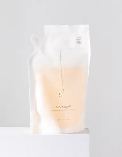 5mm 1종 비건 주방세제 리필 미세플라스틱 세정 330ml