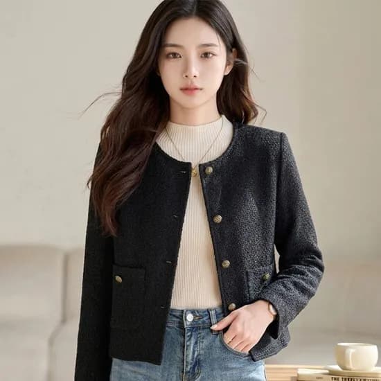 클라셰 빈티지 트위드 하프자켓 25,992원 무배