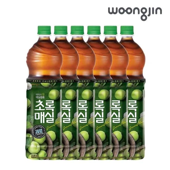 웅진 초록매실 제로 1.5L 6병