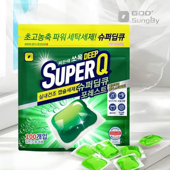 고농축 캡슐세제 슈퍼딥큐 포레스트 100개입 6900원