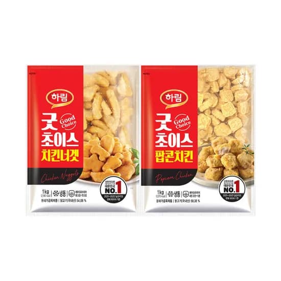 팝콘치킨 1kg, 치킨너겟 1kg