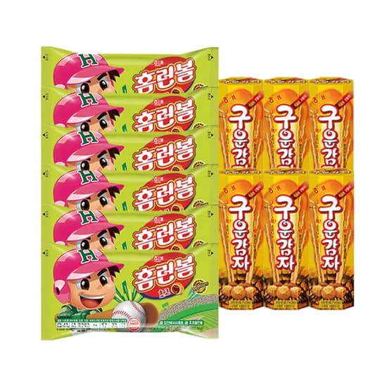 해태제과 홈런볼 6개 + 구운감자 6개