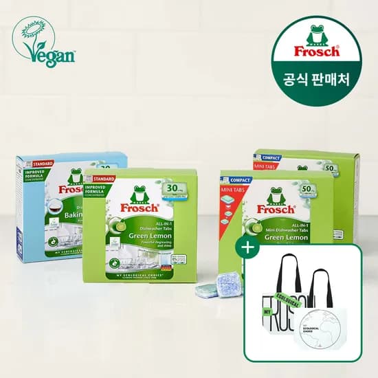프로쉬 식세기 세제 60개+미니 100개+리유저블백 39,890원 무배