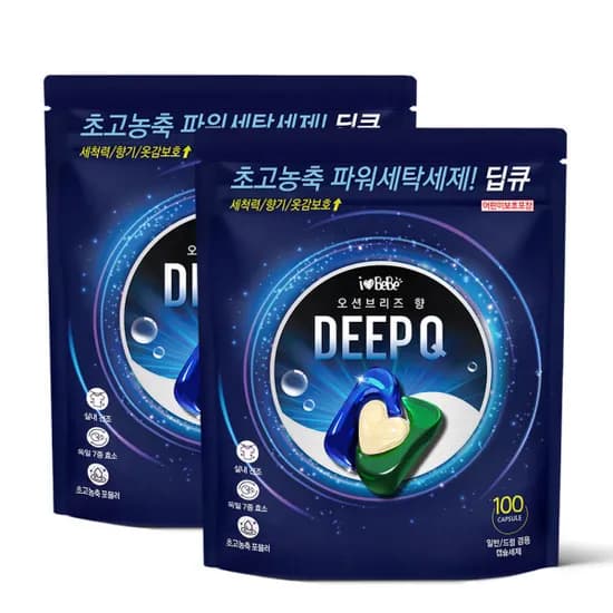 아이러브베베 딥큐 3in1 캡슐세제 100개입+100개입 15,500원