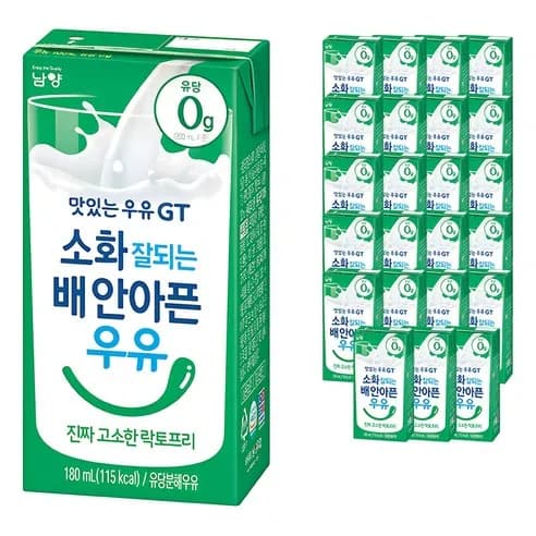 떠리몰 맛있는우유GT소화 잘되는 배안아픈 우유  180ml x 24개 무료배송 5990원 26.07.24.