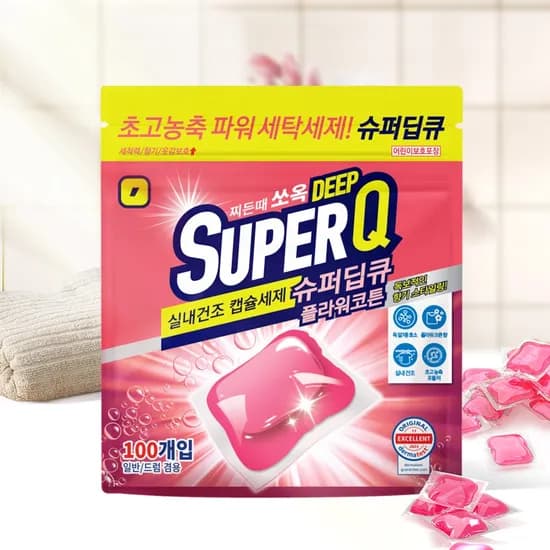 슈퍼딥큐 플라워코튼 고농축 캡슐세제 100개입 6900원