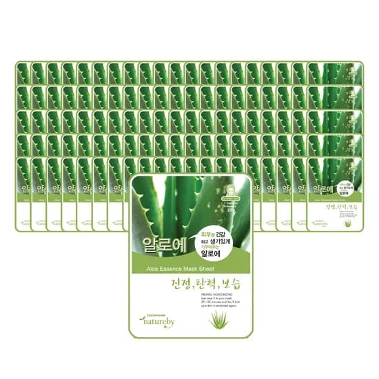 코코팜 네이처바이 알로에에센스 마스크팩 100매 10,000원