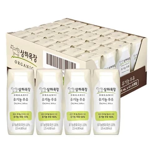 임박제품 상하목장 유기농 멸균우유 125ml*48개 9990원 임박 26.7.29까지