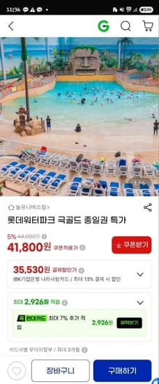 롯데워터파크 41,800원