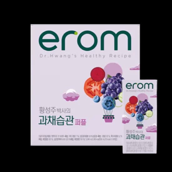 이롬 황성주 박사의 과채습관 퍼플, 190ml, 16개 5,500원