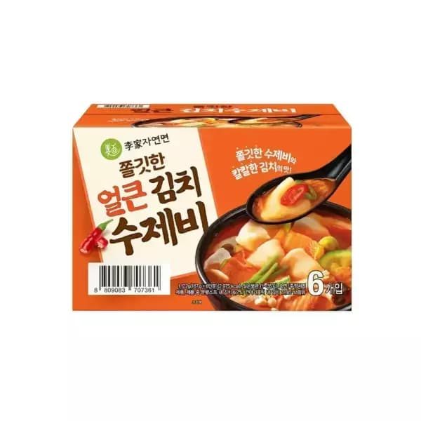 이가자연면 쫄깃한 얼큰 김치수제비 187gx6개입 9,390원!