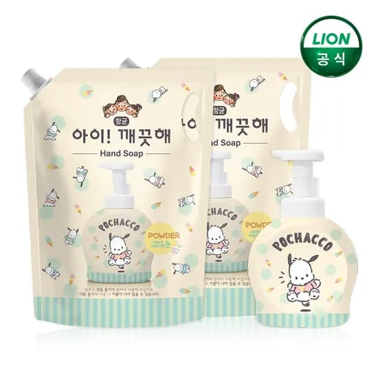 라이온코리아 아이깨끗해 포차코 핸드워시 1.8L 리필 2개+공용기 14,900원
