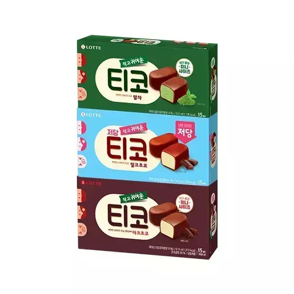 롯데웰푸드 티코 아이스크림 말차+저당+다크초코 14,220원