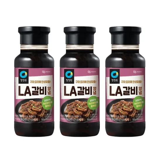 청정원 LA갈비양념 500g x 3개 4450원 유배 (2세트 무배)