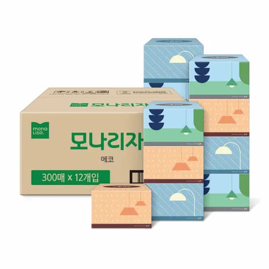 모나리자 에코 미용티슈 300매 12입 10,990원