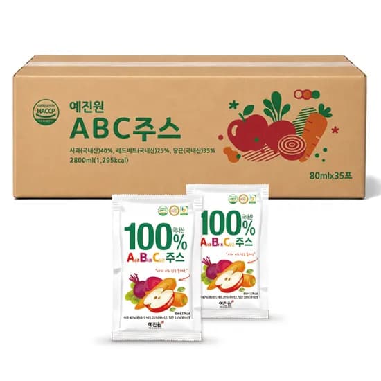 예진원 국내산 ABC주스 80ml 35개 5,990원