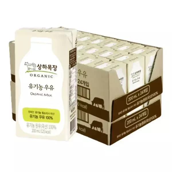 상하목장 유기농우유 200ml 48팩 31,960원