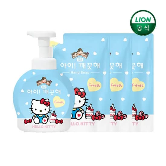 아이깨끗해 헬로키티 490ml 용기 1개 + 450ml 리필 3개 10,836원