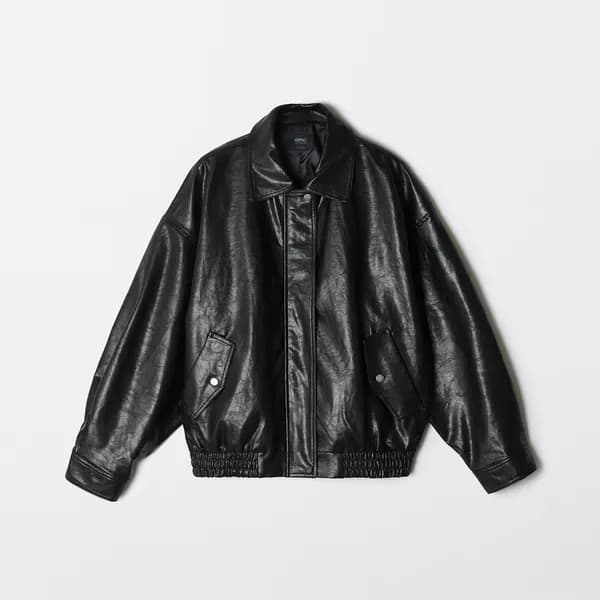 스파오 블루종 레더 블랙 27,960원