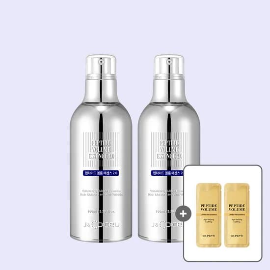 닥터펩티 펩타이드 볼륨 에센스 2.0 100ml x 2개 + (증정) 리프팅 2매 버블 제형 거품에센스
