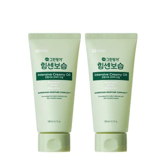 그린핑거 힘센보습 인텐시브 크리미오일 블루베리 바닐라향 180ml /유아, 키즈, 어린이, 신생아