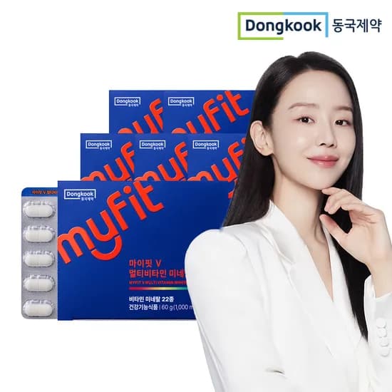 동국제약 마이핏V 올인원 종합 멀티 비타민 미네랄 포맨 포우먼 영양제 60정, 6개