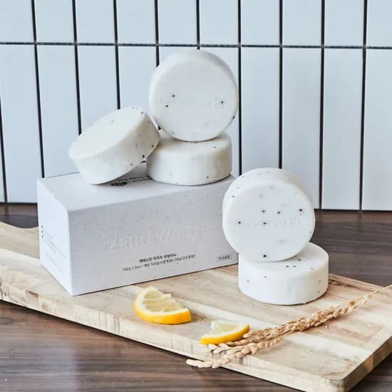 1+1 베베스킨 라이프 주방비누 100g (1박스 5개입) 총 10개, 주방세제 과일 야채 세정 설거지 비누 제로웨이스트 그린탠저린향 사은품 거품망 증정