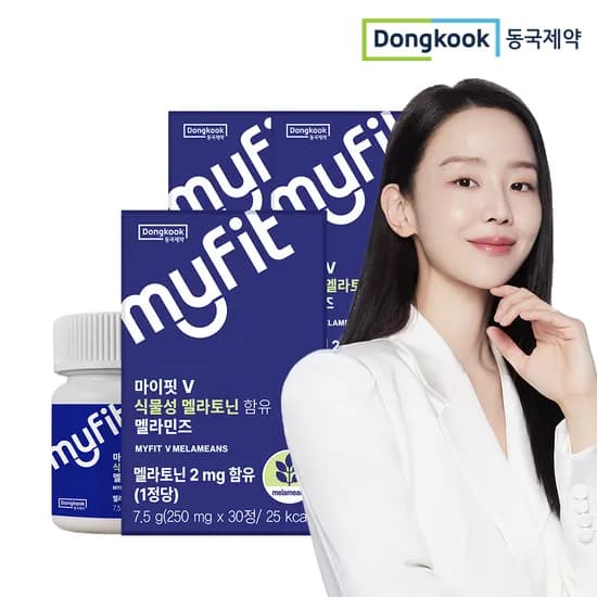 동국제약 마이핏V 식물성 멜라토닌 2MG 함유 멜라민즈 세인트존스워트 30정, 3개