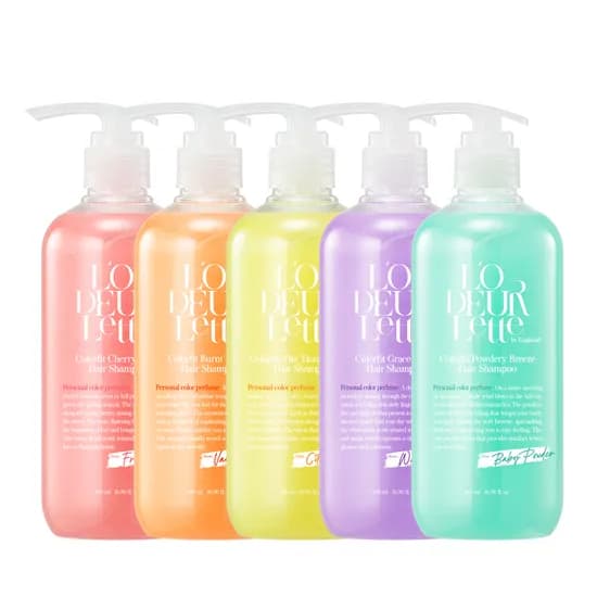 로더렛 컬러핏 퍼퓸 향기 30시간 지속 샴푸 500ml 5가지 향 라인업 세트