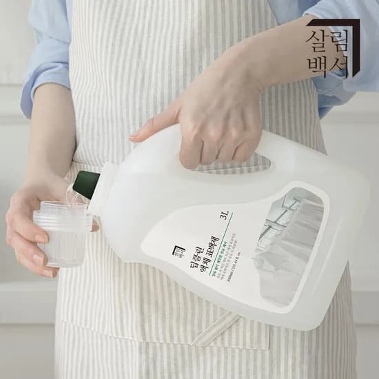 살림백서 딥클린 액체 산소계 표백제 3L 2개 흰옷 얼룩제거제 찌든때 세탁 산소
