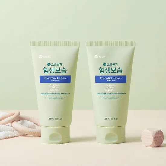 그린핑거 힘센보습 에센셜 로션 오렌지그린티향 300ml / 순한바디로션 신생아, 유아 키즈 어린이, 신생아