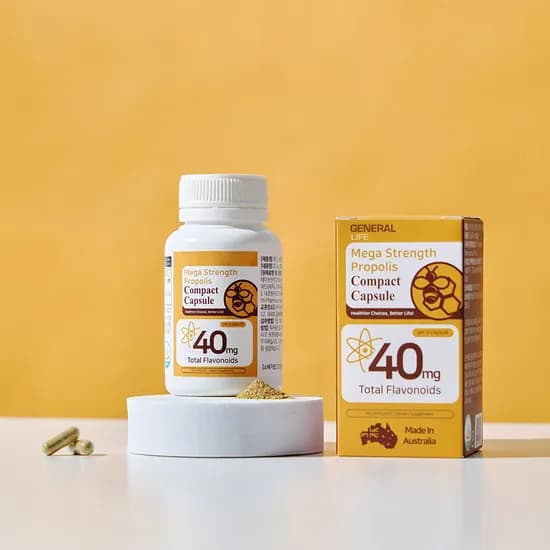 호주산 메가스트렝스 프로폴리스 캡슐 플라보노이드 40mg 항산화 60캡슐, 1개
