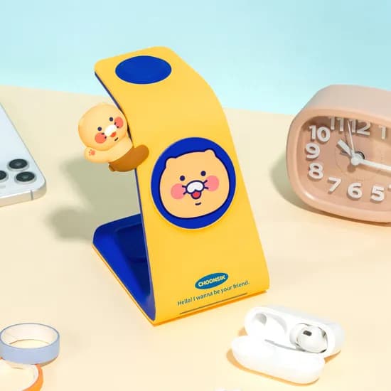 카카오프렌즈 하이춘식 3in1 맥세이프 무선충전기 애플워치용 블루