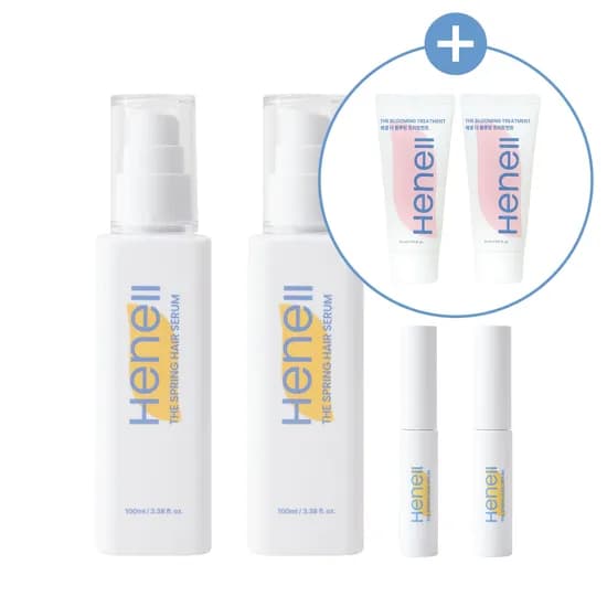 헤넬 더 스프링 무실리콘 수분 헤어세럼 손상모 정전기케어 100ml+5ml, 2개