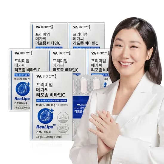 비타민마을 프리미엄 메가씨 리포좀 비타민C 30정, 6개