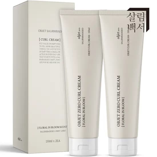1+1 살림백서 오브제 헤어 컬크림 150ml 헤어에센스 볼륨 남자 여자 컬링