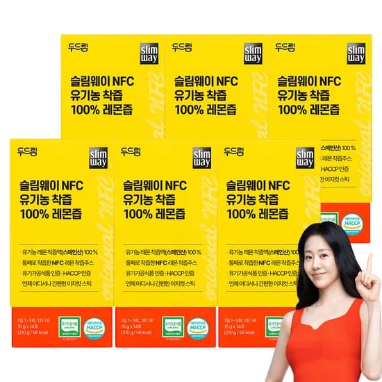 슬림웨이 NFC 유기농 착즙 100% 레몬즙 14포, 6개