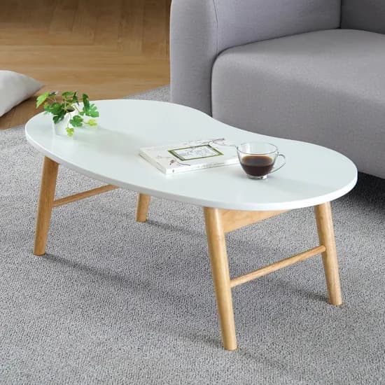 인테리어레시피 원목 접이식 좌식 테이블 거실 소파 좌탁 밥상 1100x550mm 화이트