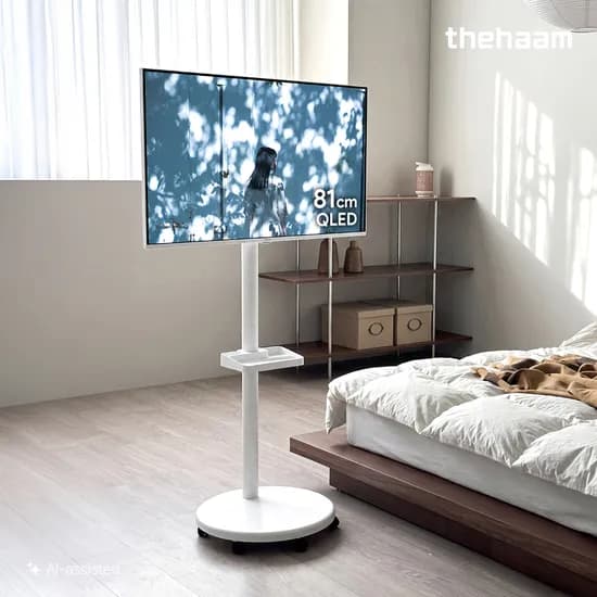 더함 삼탠바이미 스마트 81cm 32인치 QLED 라이트 이동식 스탠드 전문기사설치