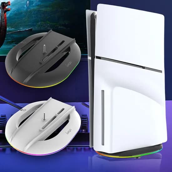 PS5 PRO 슬림 스탠드 플스5 프로 슬림 거치대 수직 받침대 RGB