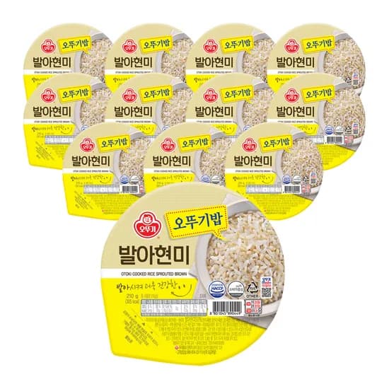 오뚜기 맛있는 오뚜기밥 발아현미 210g, 12개