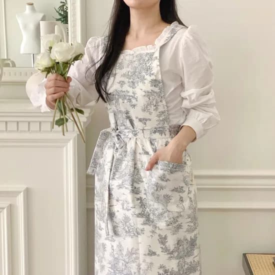 아미앙스 앞치마 방수 예쁜 어린이집 카페 주방 뜨왈 에이프런
