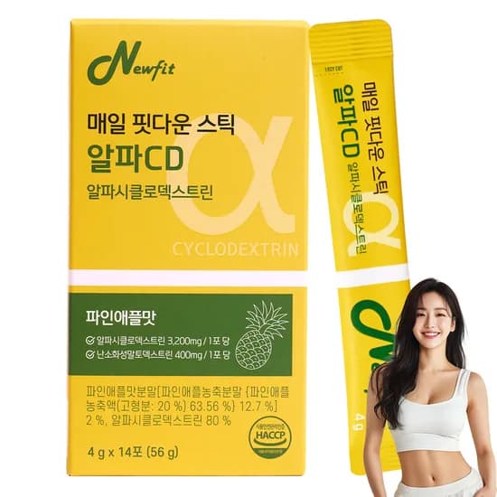 뉴핏 매일 핏다운 스틱 알파CD 알파시클로덱스트린 파인애플 맛 14포