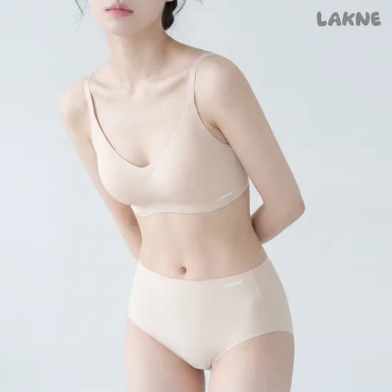 데일리 시그니처 심리스 스포츠 노와이어 새가슴 처진가슴 여름 쿨링 인견 브라 팬티 속옷세트