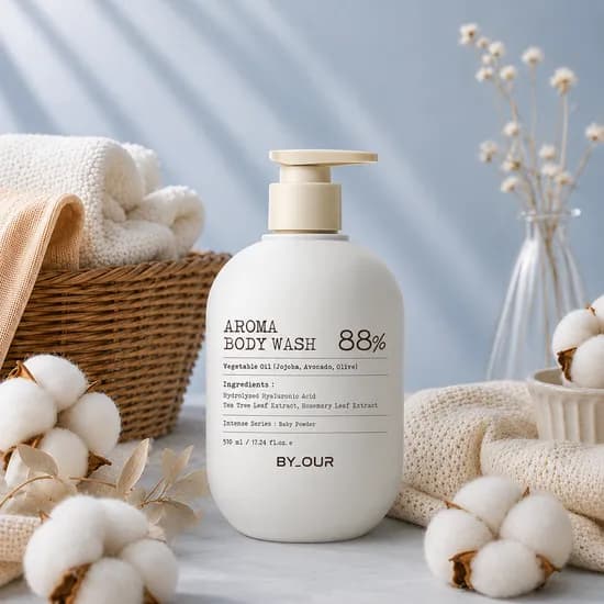 바이아우어 약산성 퍼퓸 아로마 바디워시 베이비파우더향, 510ml, 1개