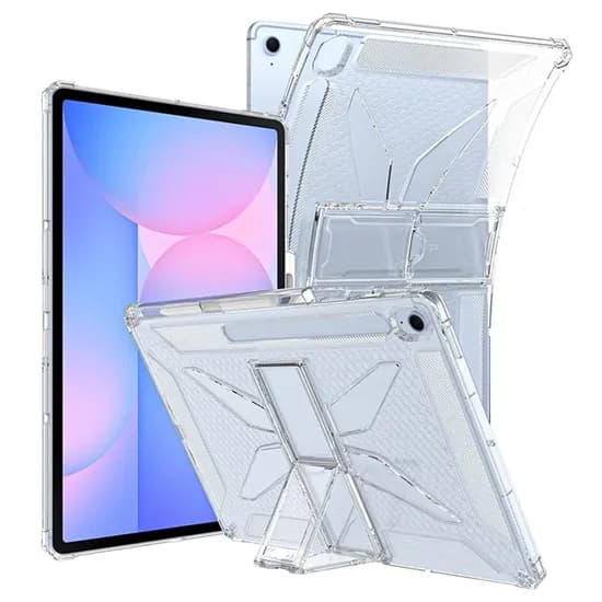 갤럭시탭 S10 FE 케이스 범퍼 클리어 거치대 S펜 수납 퓨어엑스 투명 탭 S10 FE