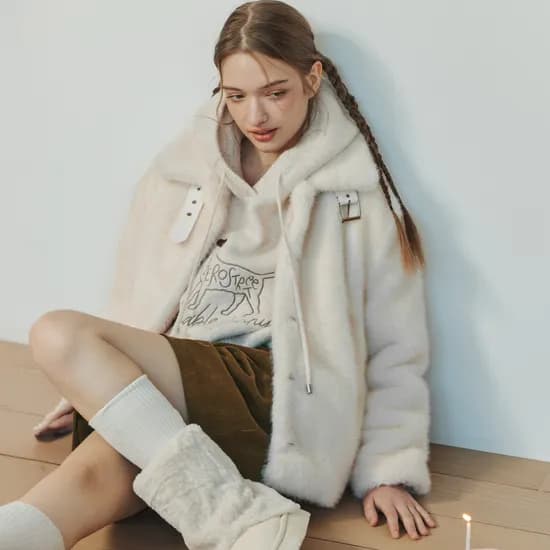 소프트 하이넥 퍼 자켓 SOFT HIGH-NECK FUR JACKET