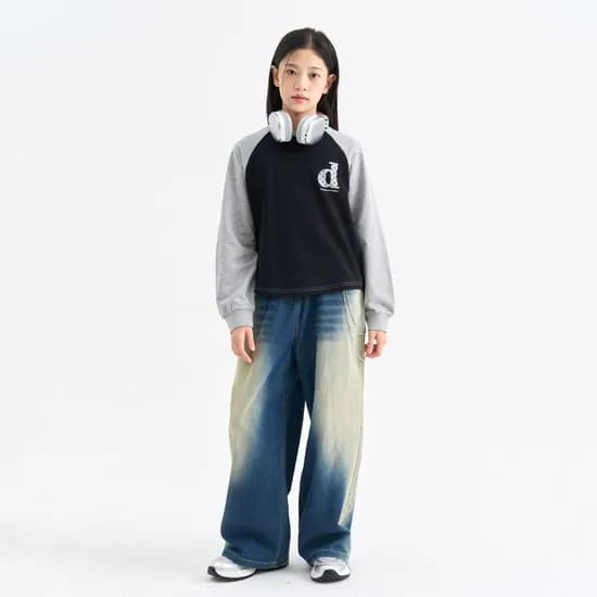 더데이걸 뒤밴딩 와이드 데님 TGTJ26102