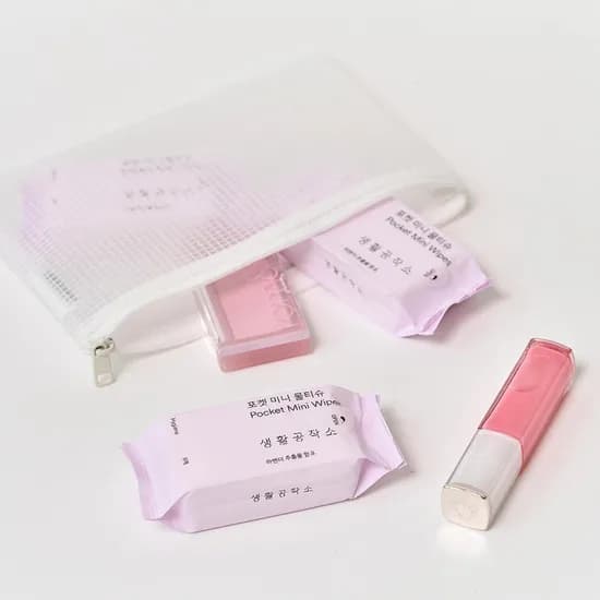 생활공작소 포켓물티슈 콧물 미니 휴대용물티슈 8매 8팩 2개