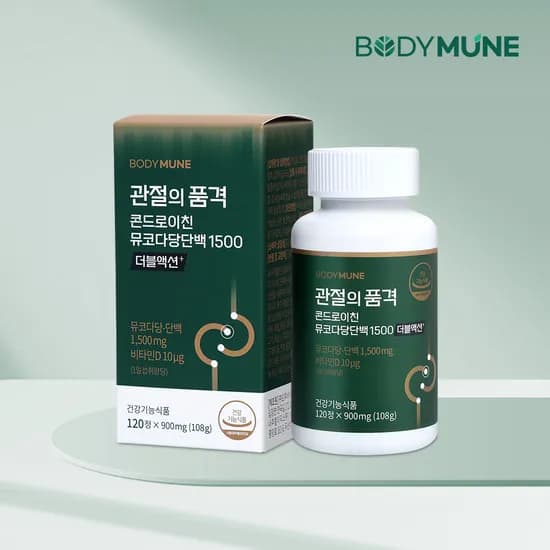 관절의 품격 콘드로이친 뮤코다당단백 1500 (1개월분) 커큐민 소연골 120정, 1개
